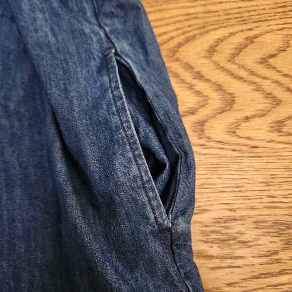 Hanna Andersson Denim Shirt Pocket Dress - Picture 3 of 5